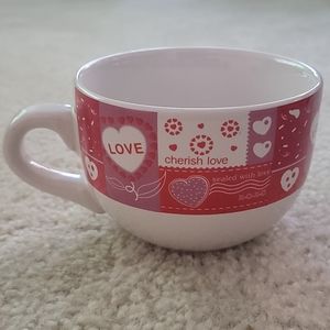 Love Stamp Soup Bowl Or Large Coffee Cup